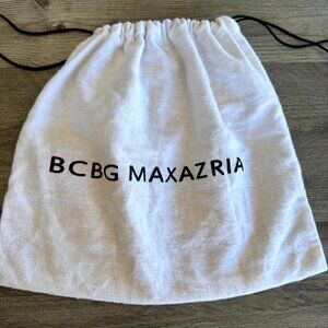 BCBG MAXAZRIA Dust Bag Cover Cotton Drawstring Purse Storage Travel 12”W x 11”H